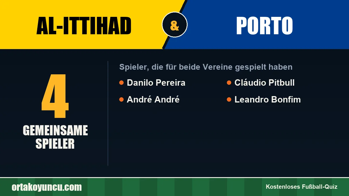 Spieler, die für Al-Ittihad und Porto gespielt haben: 4 Spieler