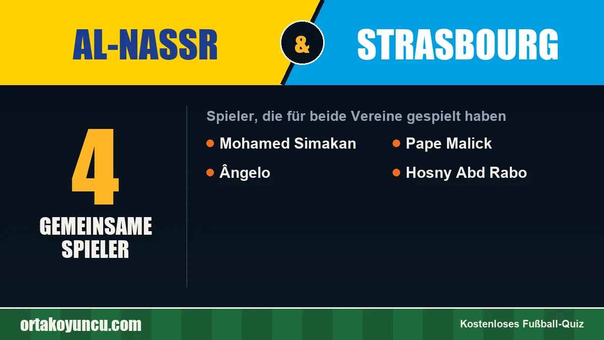Spieler, die für Al-Nassr und Strasbourg gespielt haben: 4 Spieler