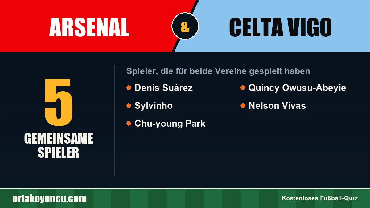 Spieler, die für Arsenal und Celta Vigo gespielt haben: 5 Spieler