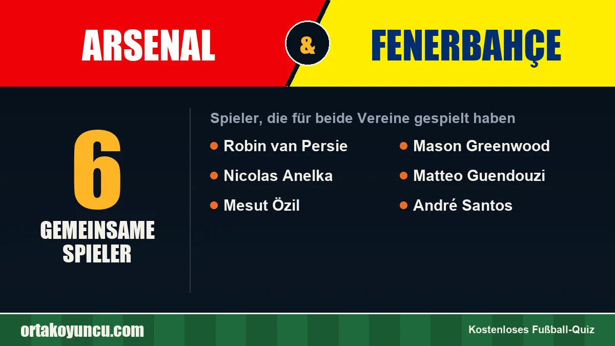 Spieler, die für Arsenal und Fenerbahçe gespielt haben: 6 Spieler