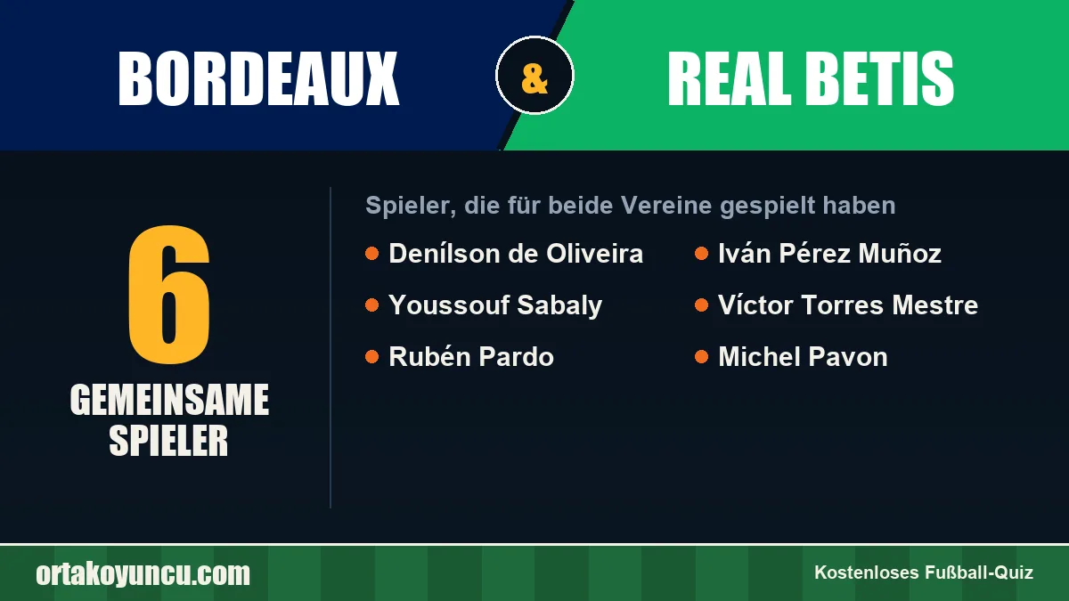 Spieler, die für Bordeaux und Real Betis gespielt haben: 6 Spieler