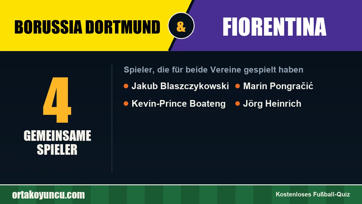 Spieler, die für Borussia Dortmund und Fiorentina gespielt haben: 4 Spieler