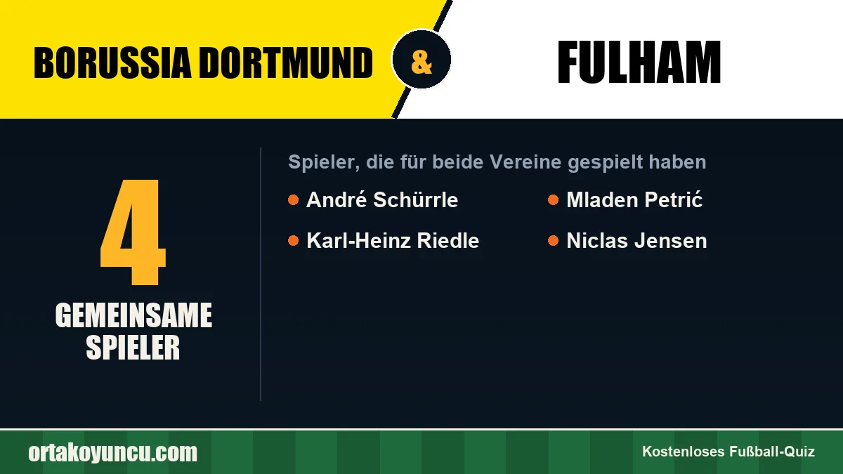 Spieler, die für Borussia Dortmund und Fulham gespielt haben: 4 Spieler