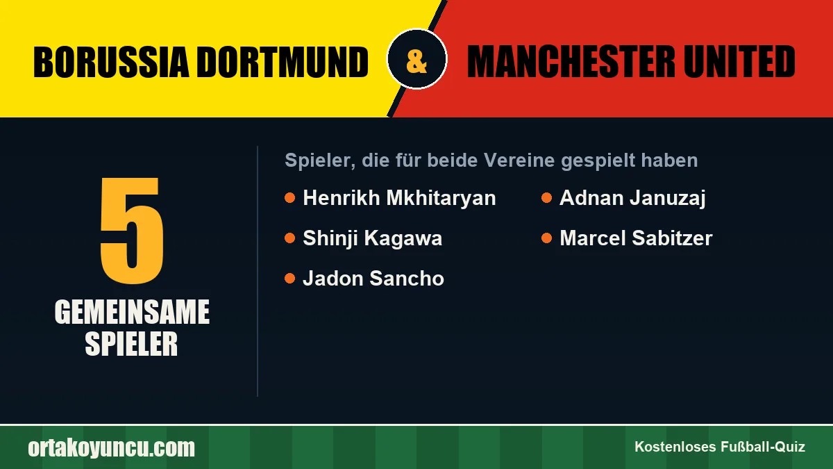 Spieler, die für Borussia Dortmund und Manchester United gespielt haben: 5 Spieler