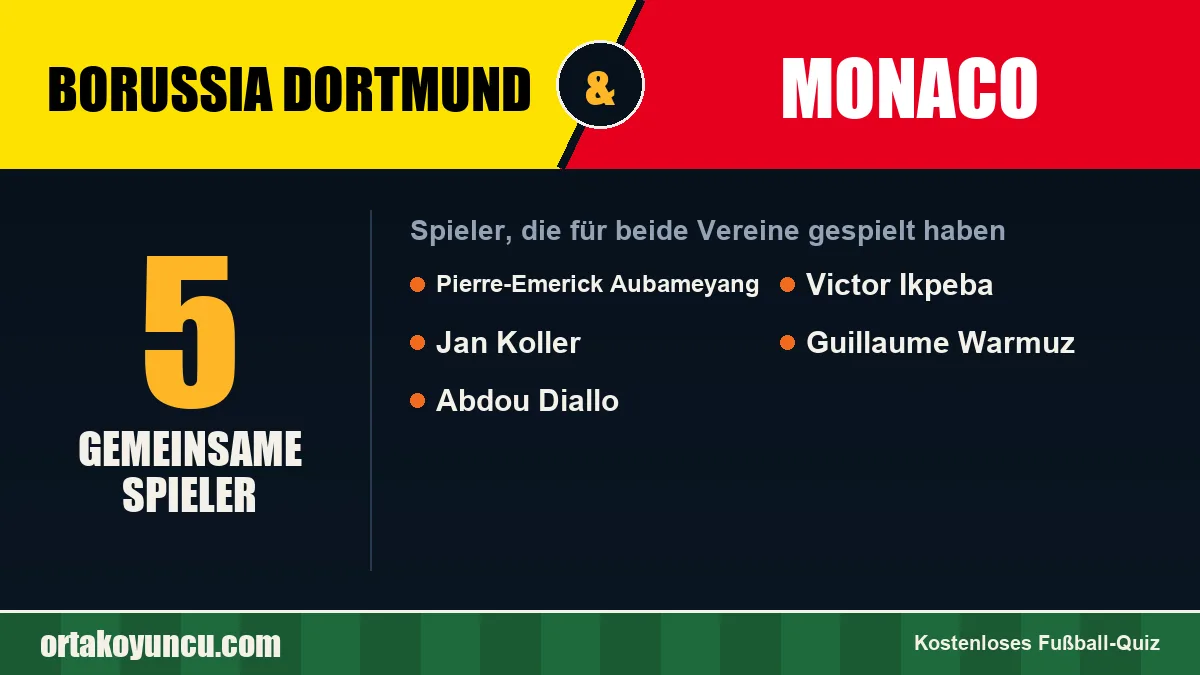 Spieler, die für Borussia Dortmund und Monaco gespielt haben: 5 Spieler