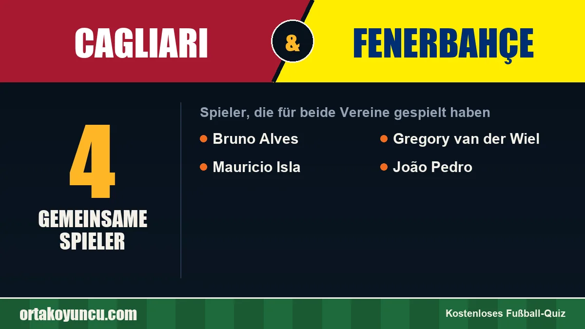 Spieler, die für Cagliari und Fenerbahçe gespielt haben: 4 Spieler