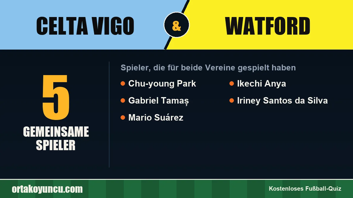 Spieler, die für Celta Vigo und Watford gespielt haben: 5 Spieler