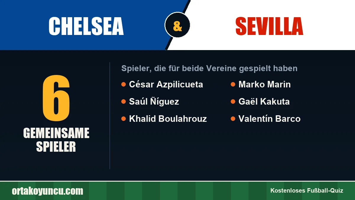 Spieler, die für Chelsea und Sevilla gespielt haben: 6 Spieler