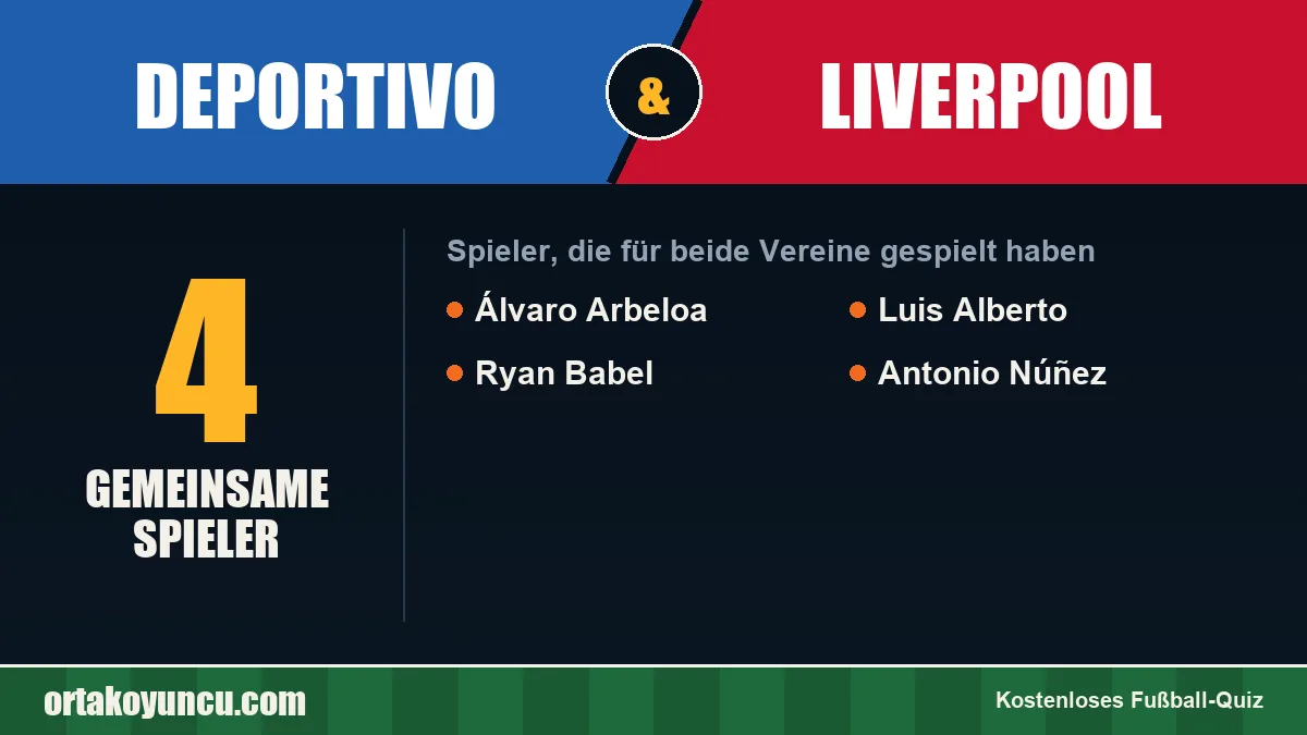 Spieler, die für Deportivo und Liverpool gespielt haben: 4 Spieler