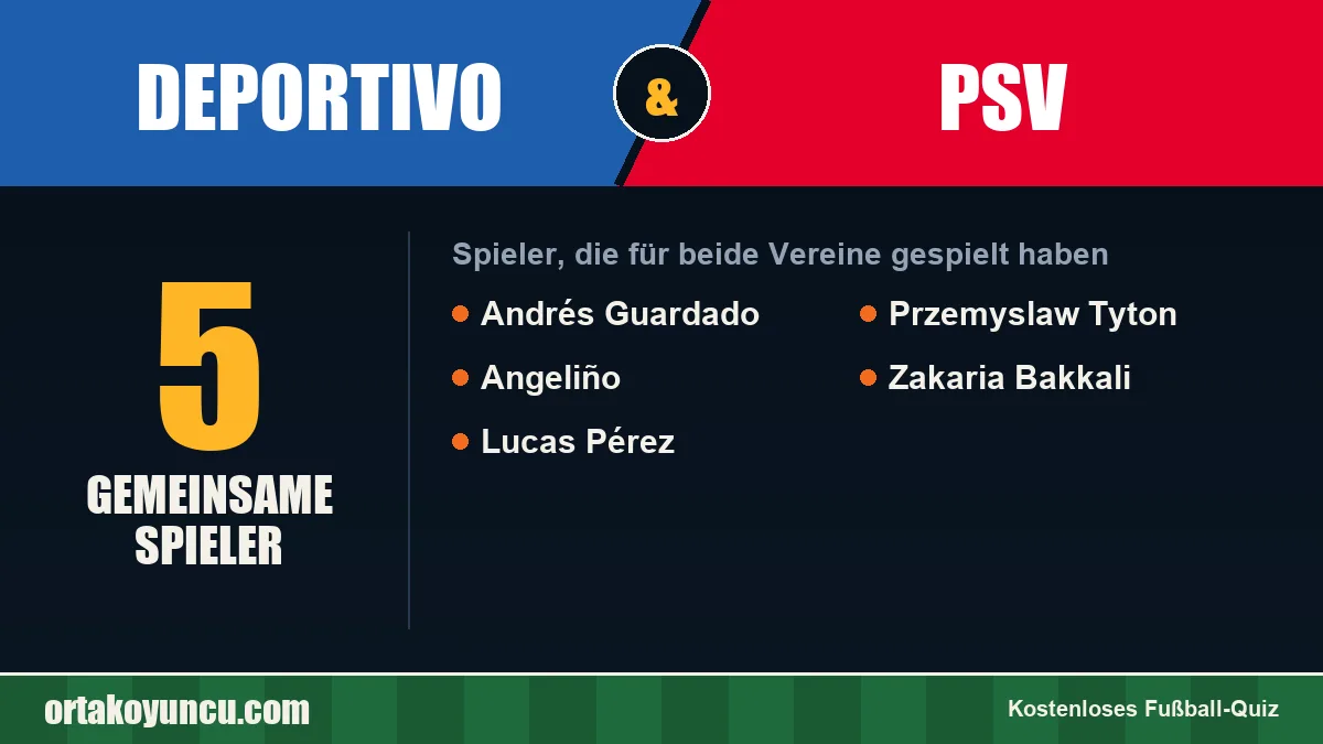 Spieler, die für Deportivo und PSV gespielt haben: 5 Spieler