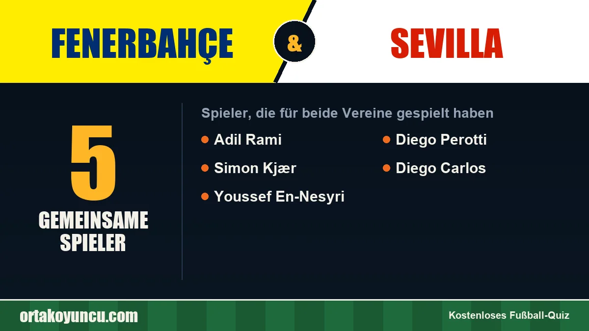 Spieler, die für Fenerbahçe und Sevilla gespielt haben: 5 Spieler
