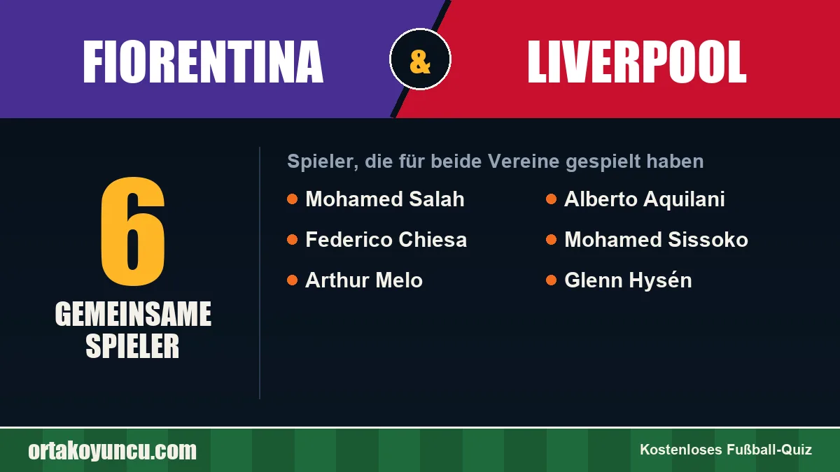 Spieler, die für Fiorentina und Liverpool gespielt haben: 6 Spieler