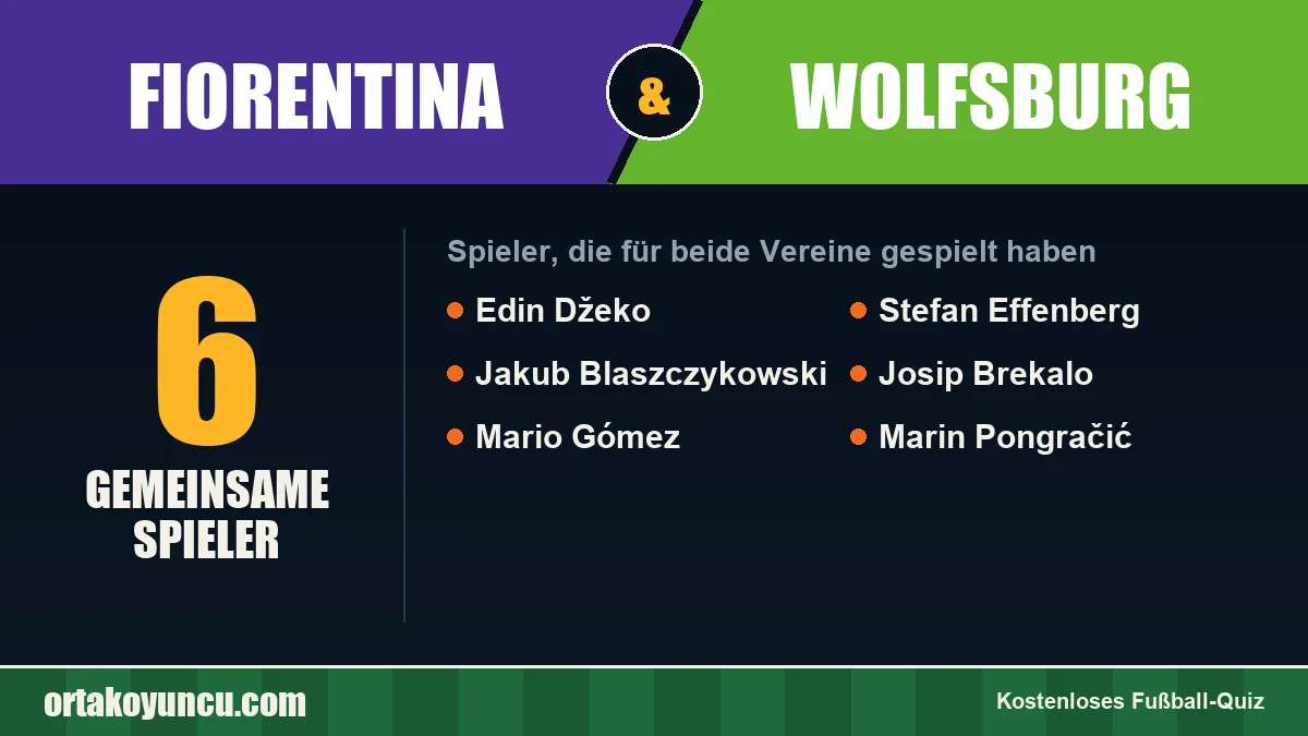 Spieler, die für Fiorentina und Wolfsburg gespielt haben: 6 Spieler