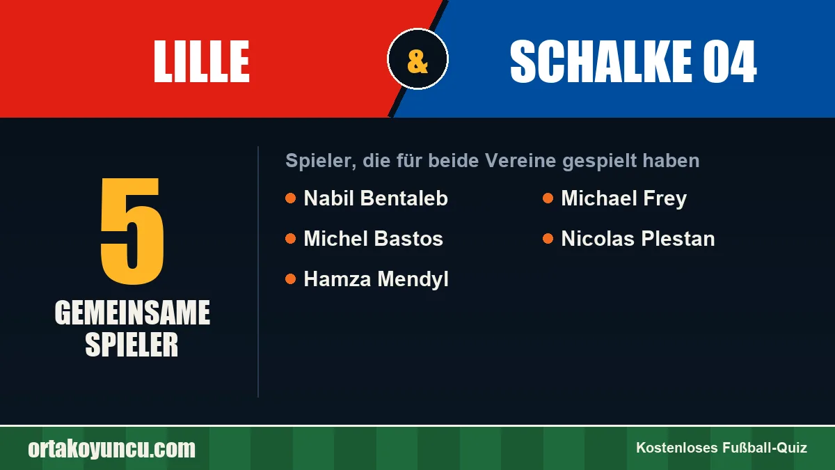 Spieler, die für Lille und Schalke 04 gespielt haben: 5 Spieler