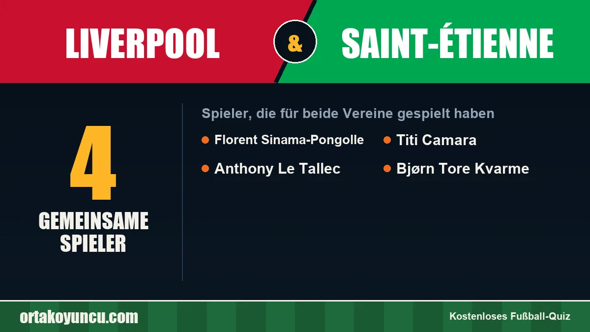 Spieler, die für Liverpool und Saint-Étienne gespielt haben: 4 Spieler