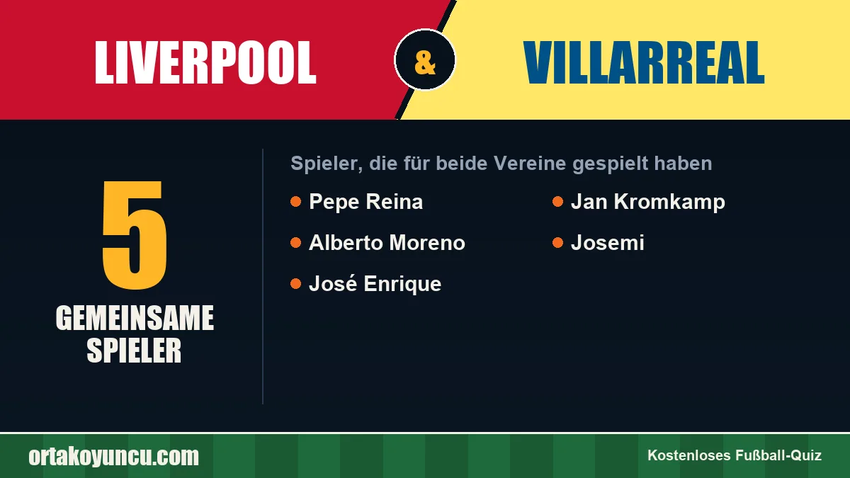 Spieler, die für Liverpool und Villarreal gespielt haben: 5 Spieler