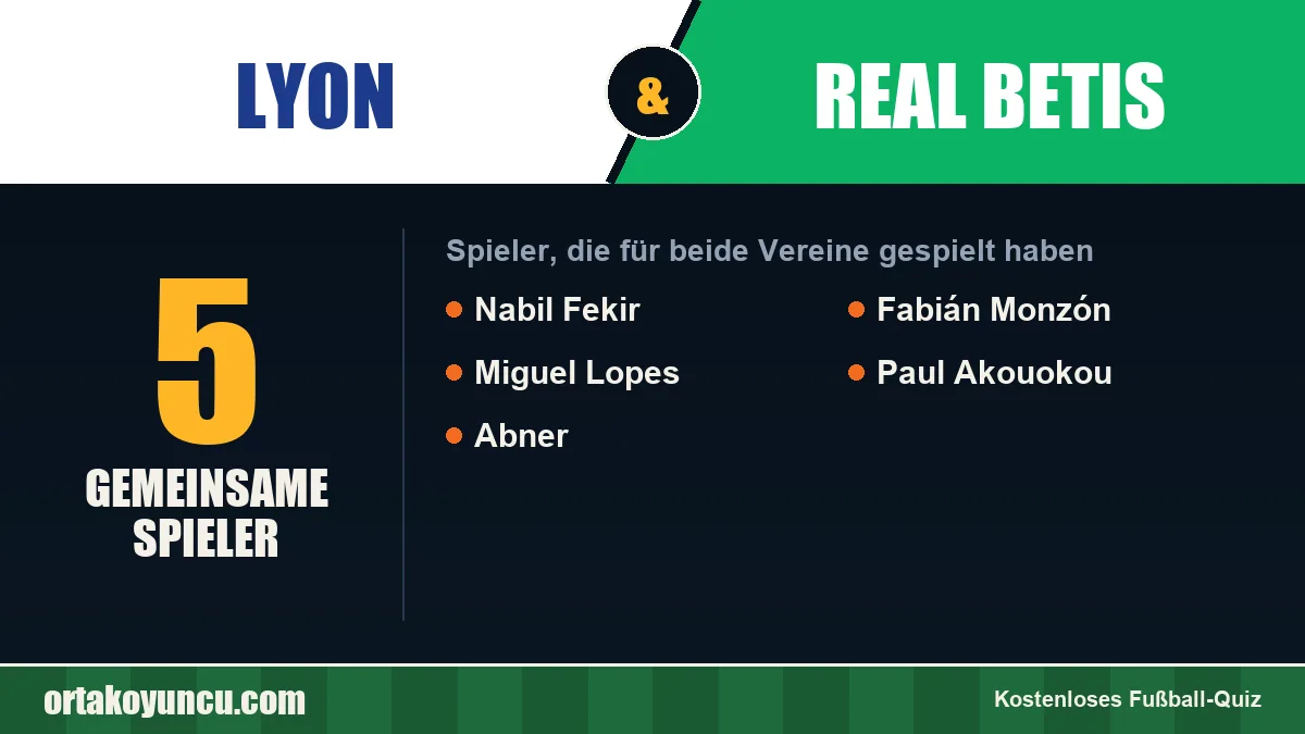 Spieler, die für Lyon und Real Betis gespielt haben: 5 Spieler