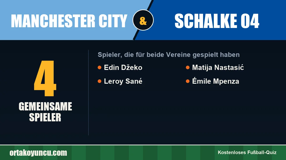 Spieler, die für Manchester City und Schalke 04 gespielt haben: 4 Spieler