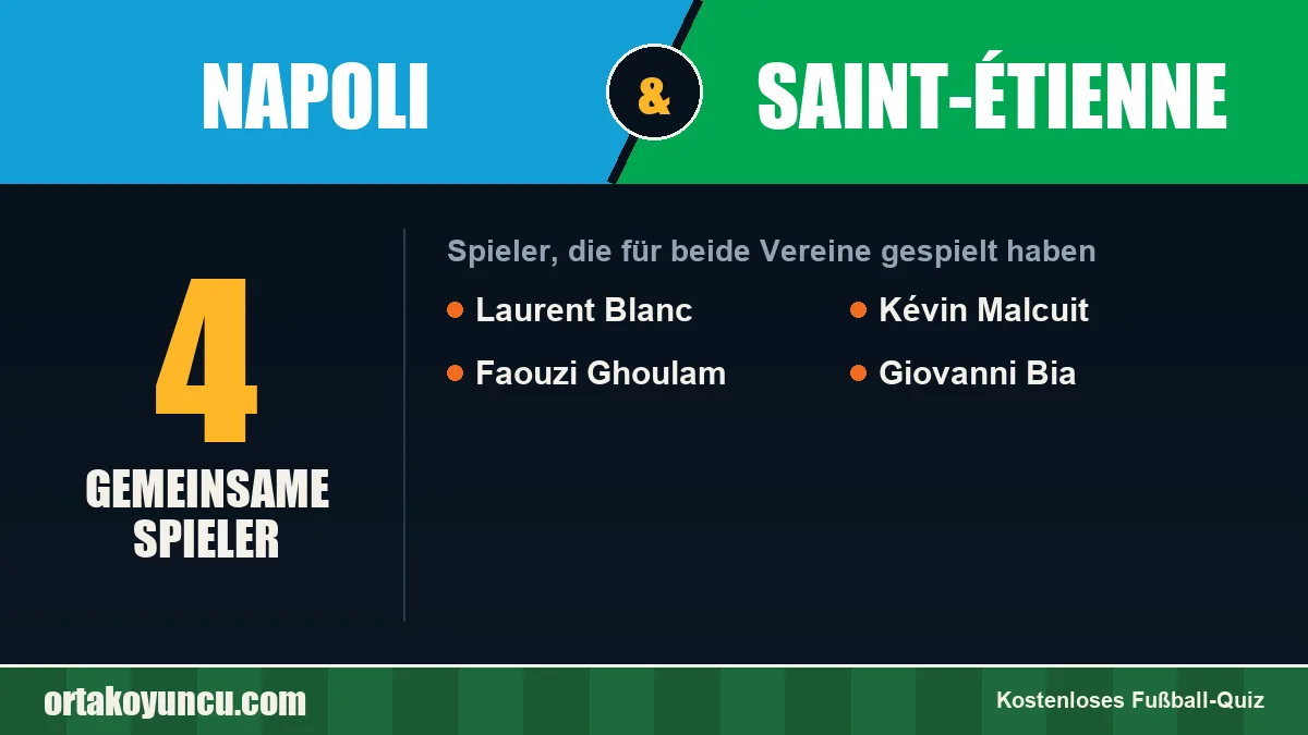 Spieler, die für Napoli und Saint-Étienne gespielt haben: 4 Spieler