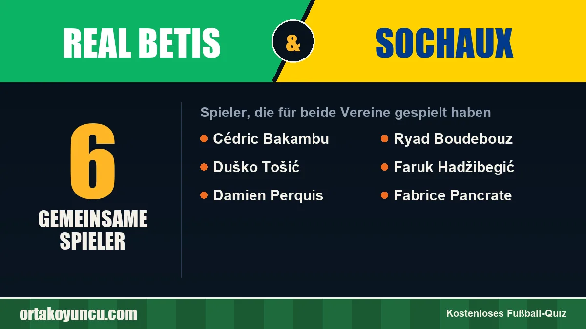 Spieler, die für Real Betis und Sochaux gespielt haben: 6 Spieler
