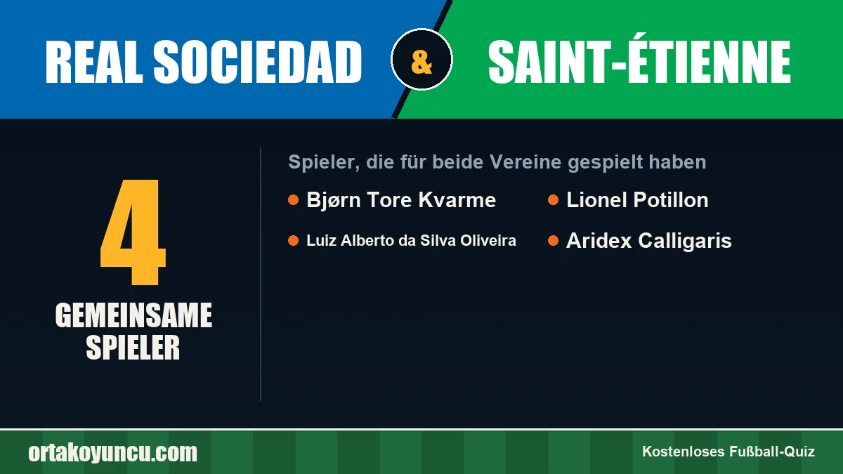 Spieler, die für Real Sociedad und Saint-Étienne gespielt haben: 4 Spieler