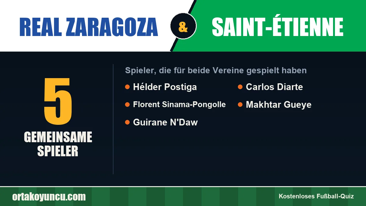 Spieler, die für Real Zaragoza und Saint-Étienne gespielt haben: 5 Spieler