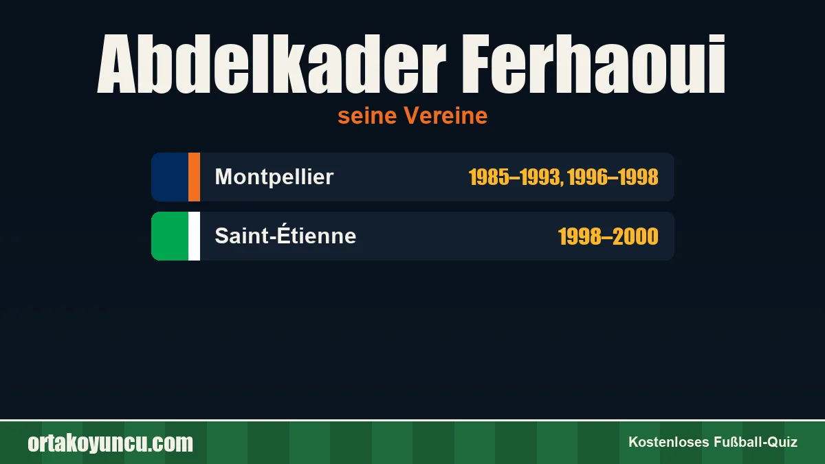 Abdelkader Ferhaoui: Vereine und Jahre