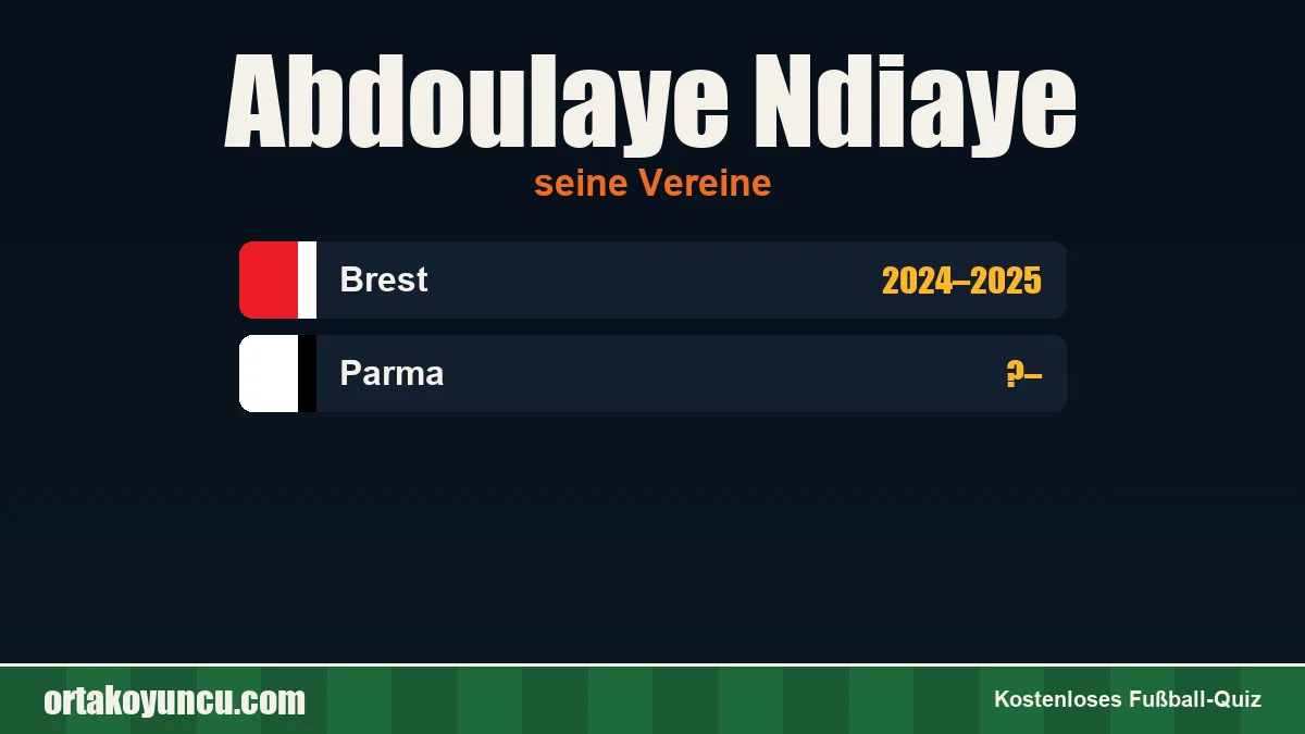 Abdoulaye Ndiaye: Vereine und Jahre