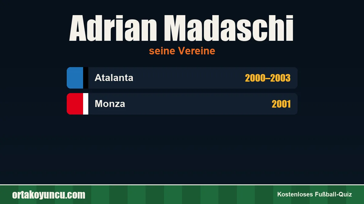 Adrian Madaschi: Vereine und Jahre