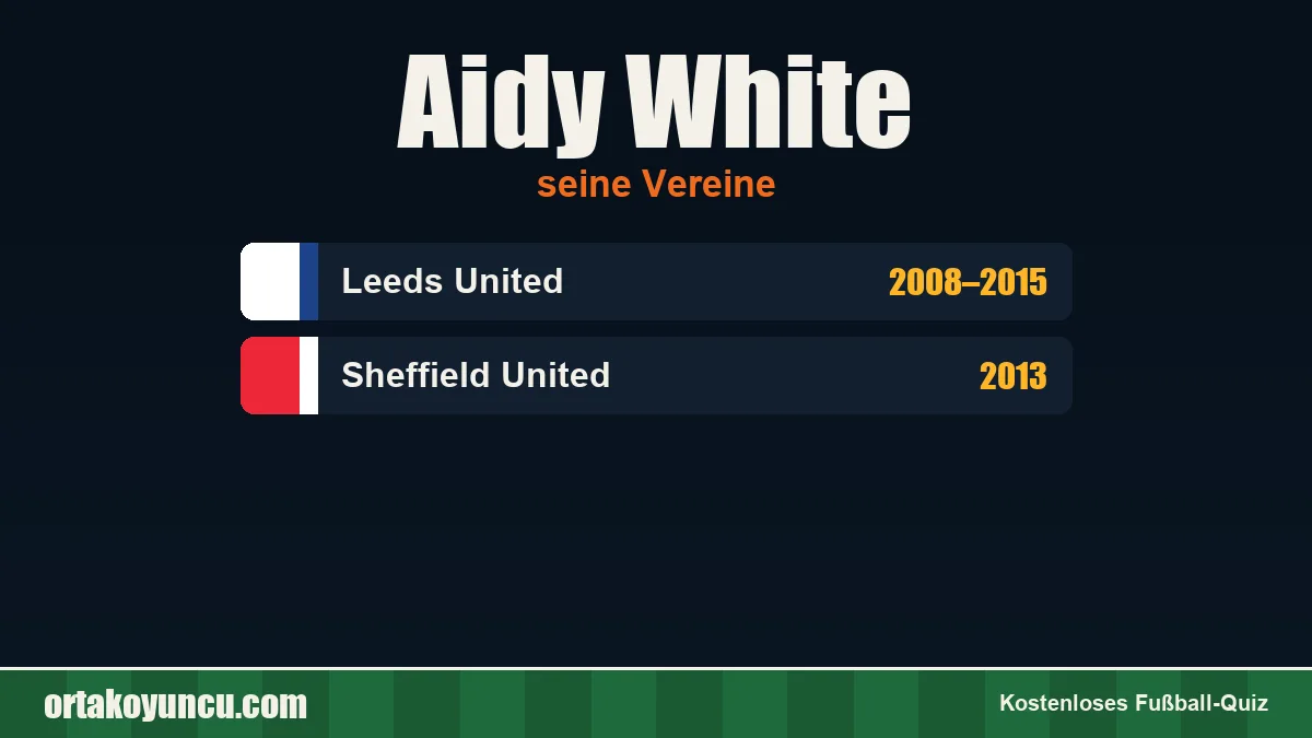 Aidy White: Vereine und Jahre