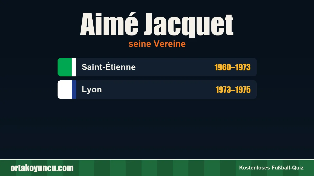 Aimé Jacquet: Vereine und Jahre