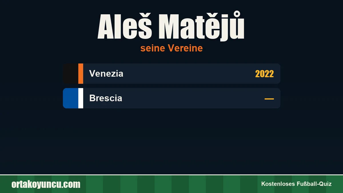 Aleš Matějů: Vereine und Jahre