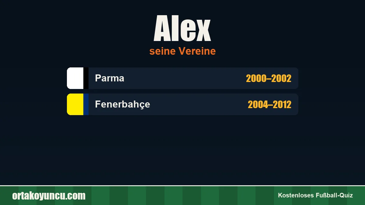Alex: Vereine und Jahre