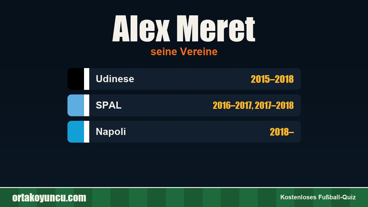 Alex Meret: Vereine und Jahre