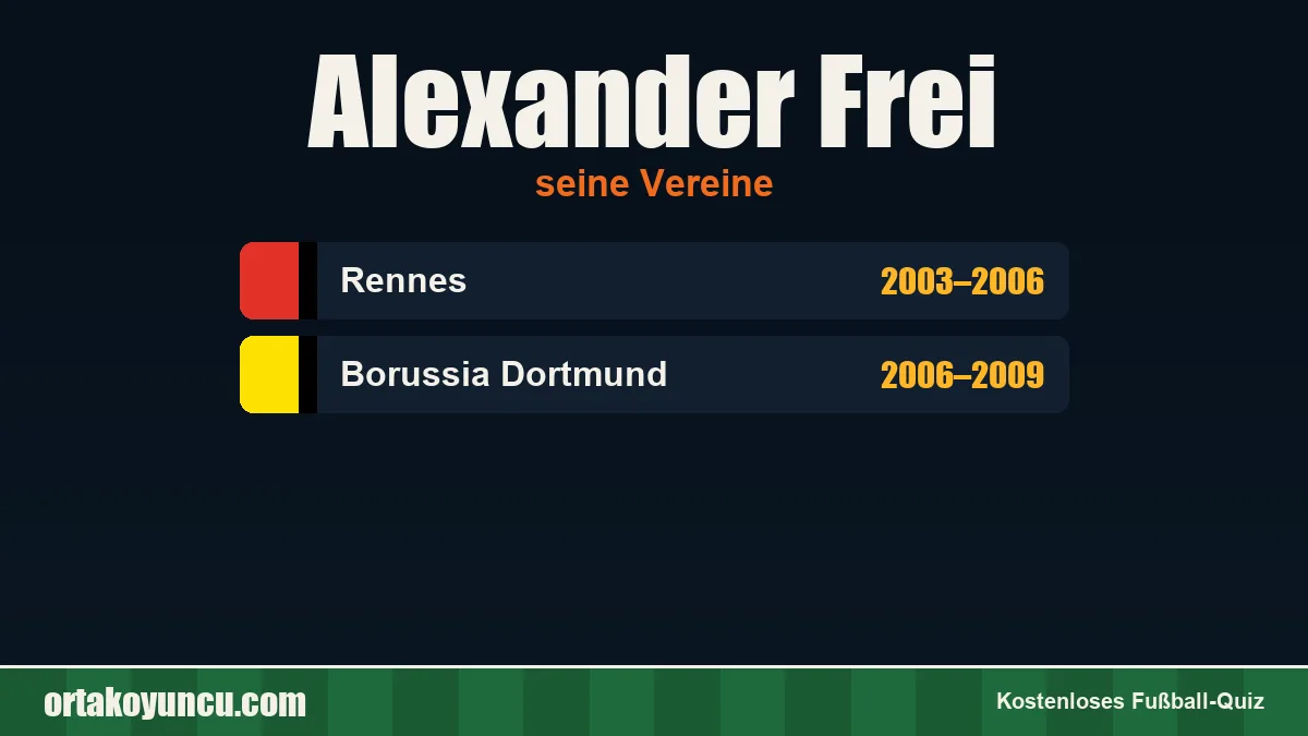 Alexander Frei: Vereine und Jahre