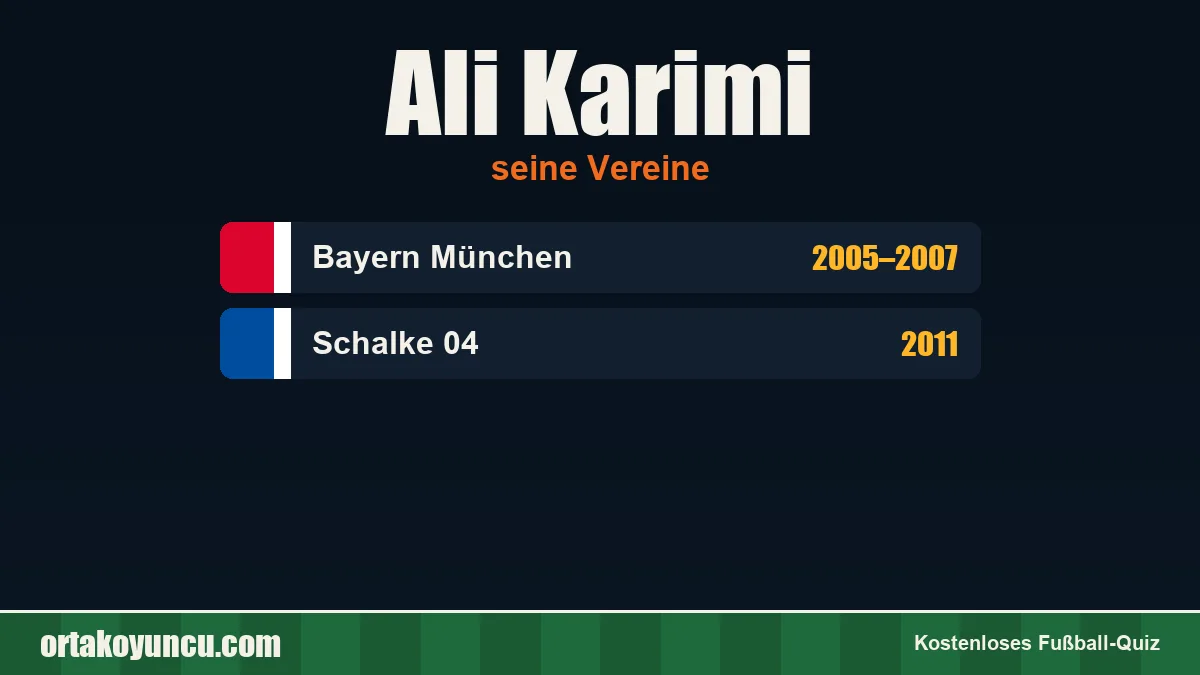 Ali Karimi: Vereine und Jahre