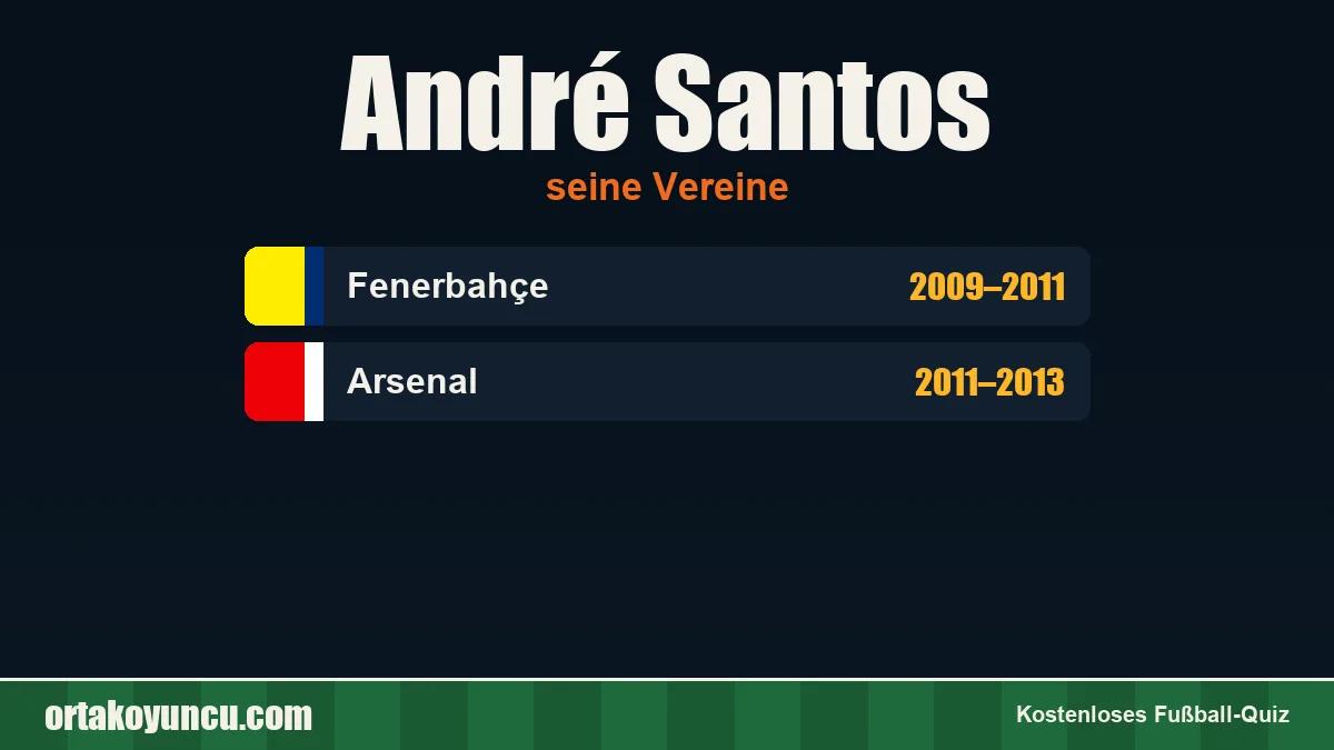 André Santos: Vereine und Jahre
