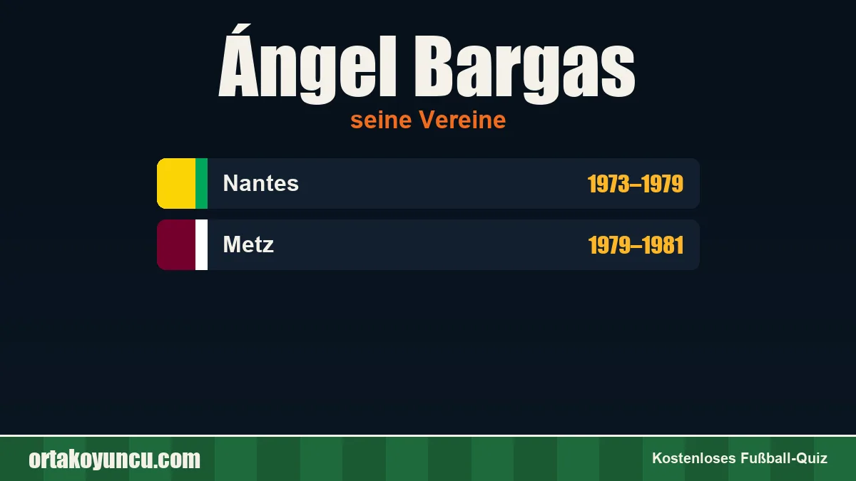 Ángel Bargas: Vereine und Jahre