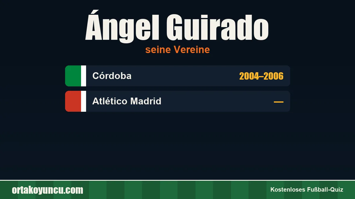 Ángel Guirado: Vereine und Jahre