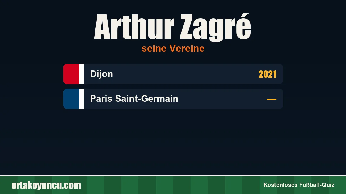 Arthur Zagré: Vereine und Jahre