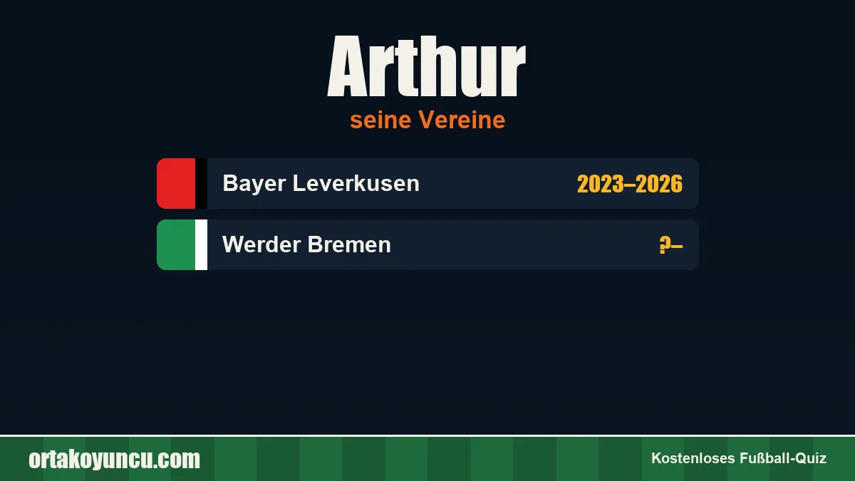 Arthur: Vereine und Jahre