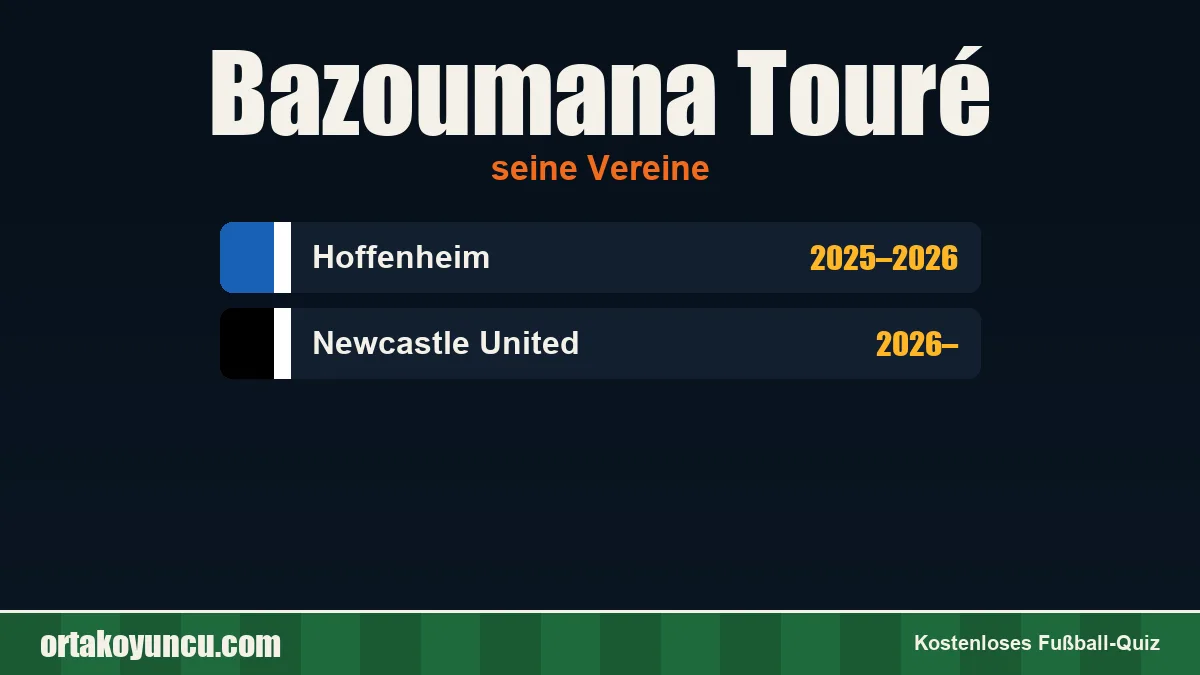 Bazoumana Touré: Vereine und Jahre