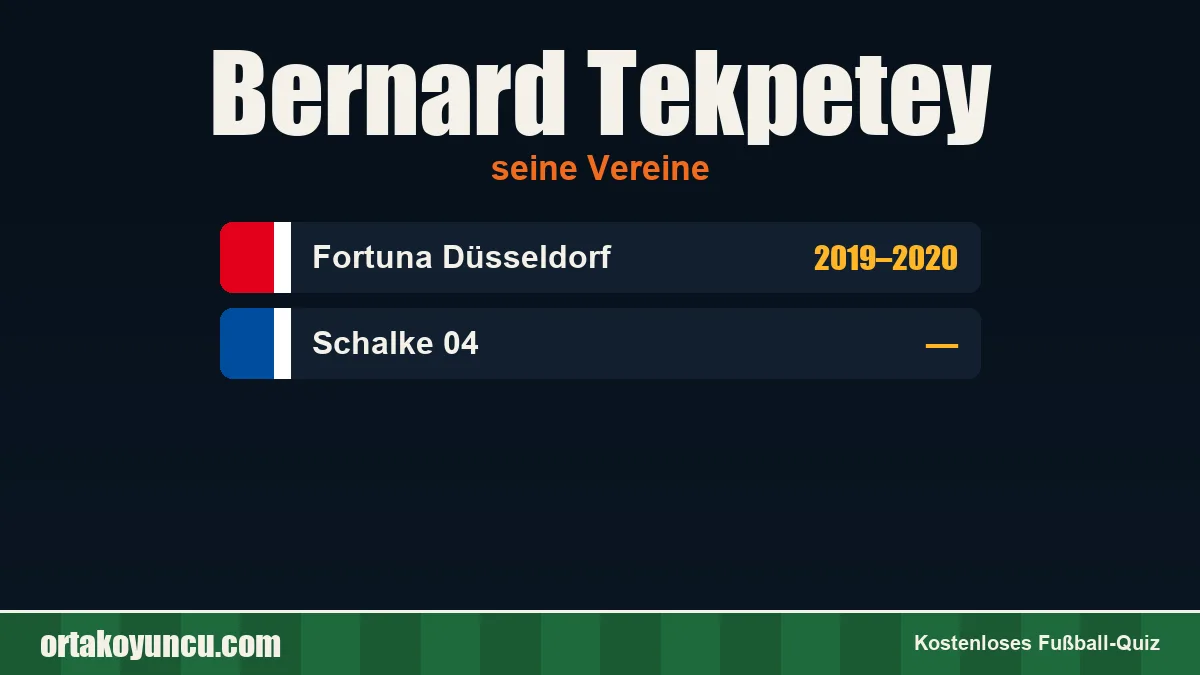 Bernard Tekpetey: Vereine und Jahre