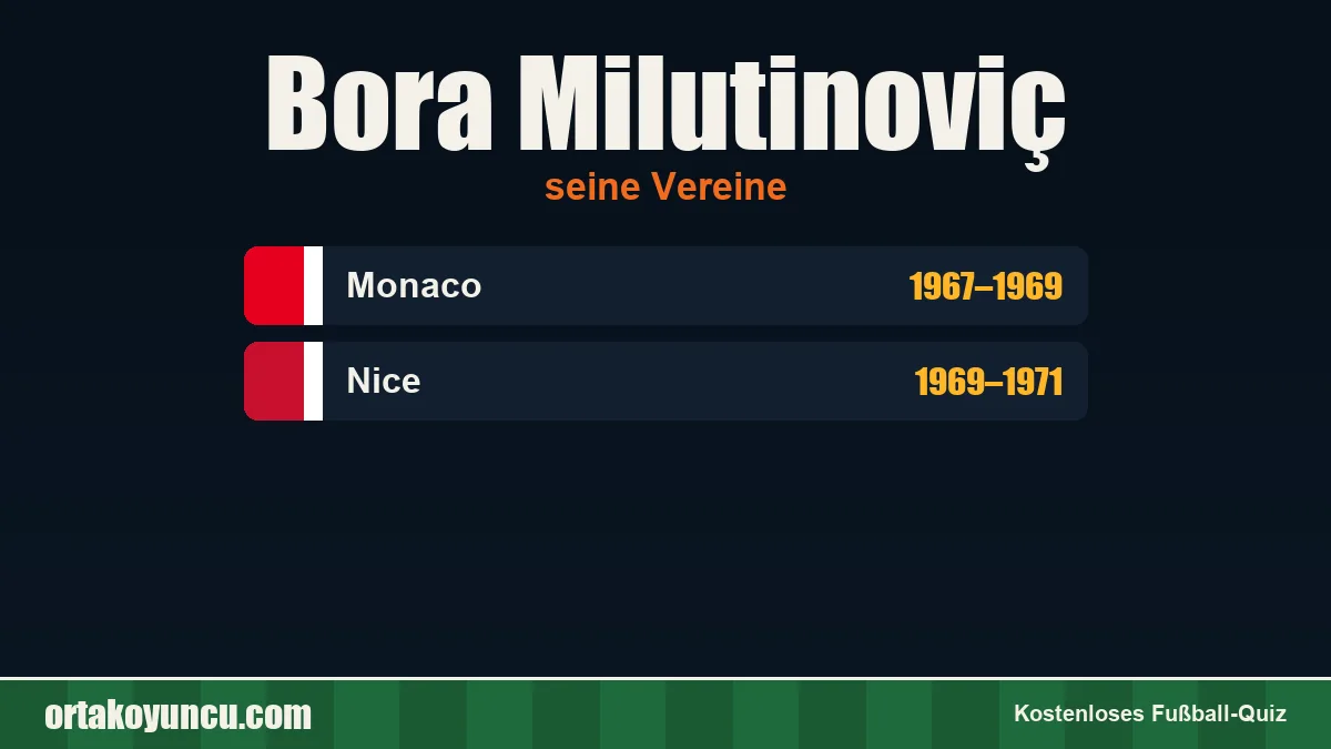Bora Milutinoviç: Vereine und Jahre