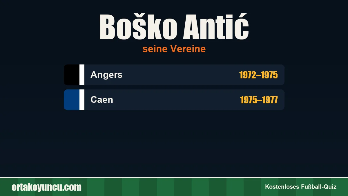 Boško Antić: Vereine und Jahre
