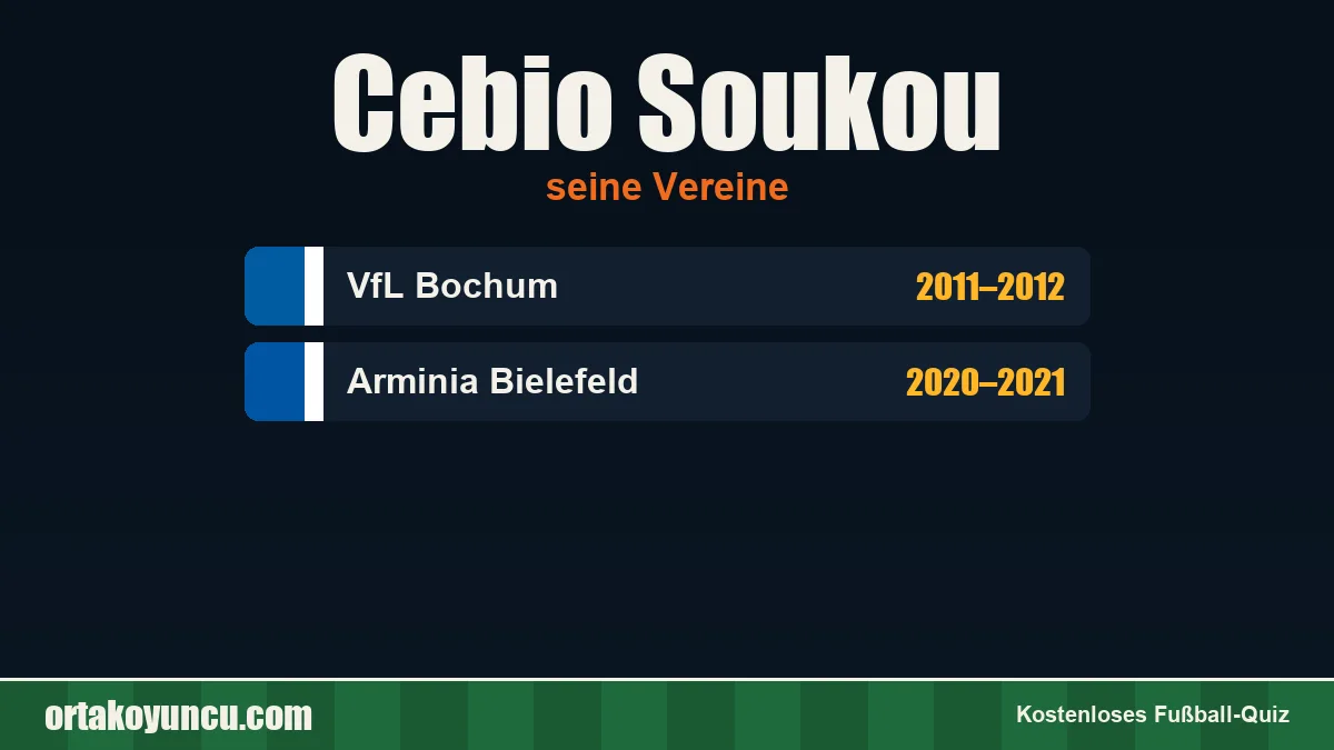 Cebio Soukou: Vereine und Jahre