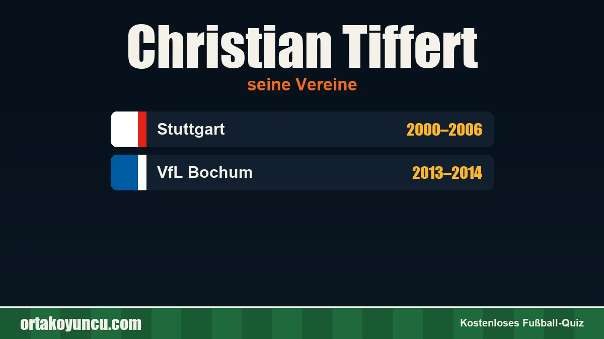 Christian Tiffert: Vereine und Jahre