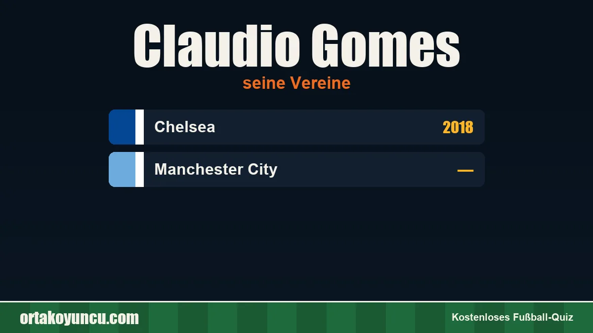 Claudio Gomes: Vereine und Jahre
