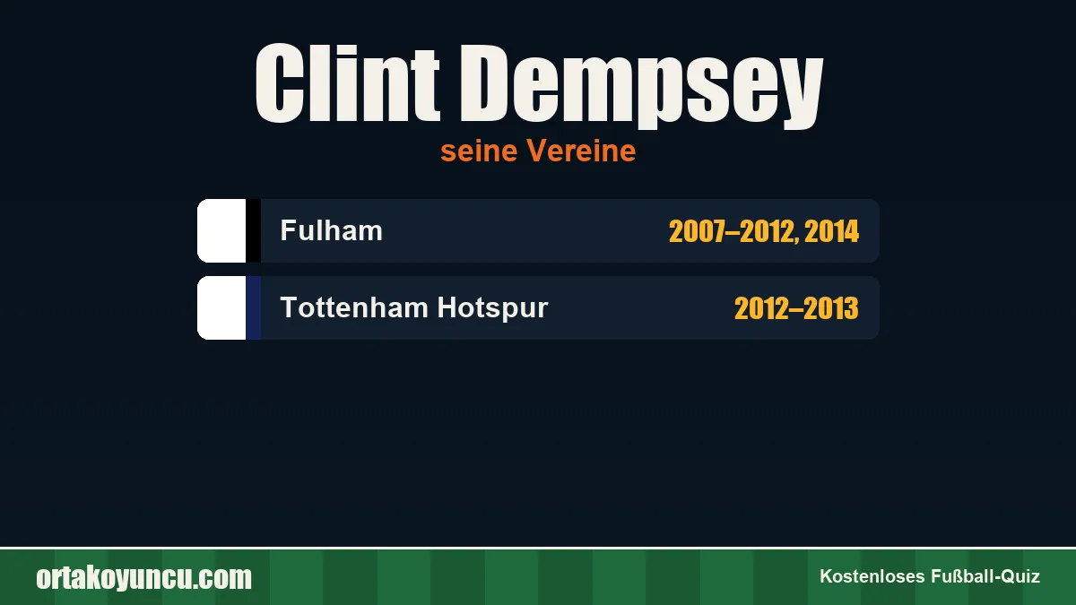 Clint Dempsey: Vereine und Jahre