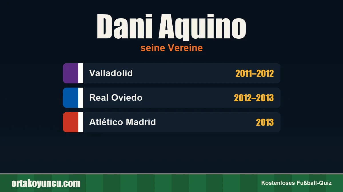 Dani Aquino: Vereine und Jahre